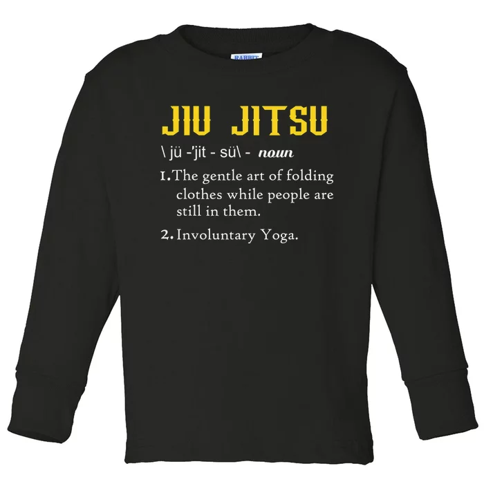 Pew Jitsu Definition Funny BJJ Jiu Jitsu Gun Owner Toddler Long Sleeve Shirt