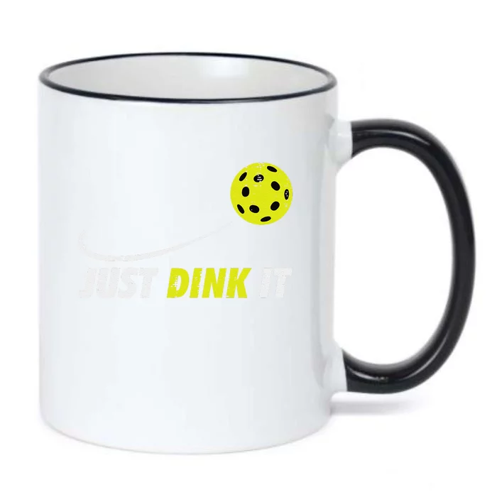 Pickleball Just Dink It Funny Pickle Ball Black Color Changing Mug