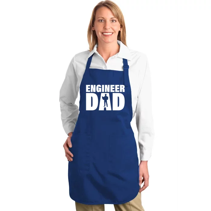 Profession Job Engineer Dad Cool Gift Full-Length Apron With Pocket