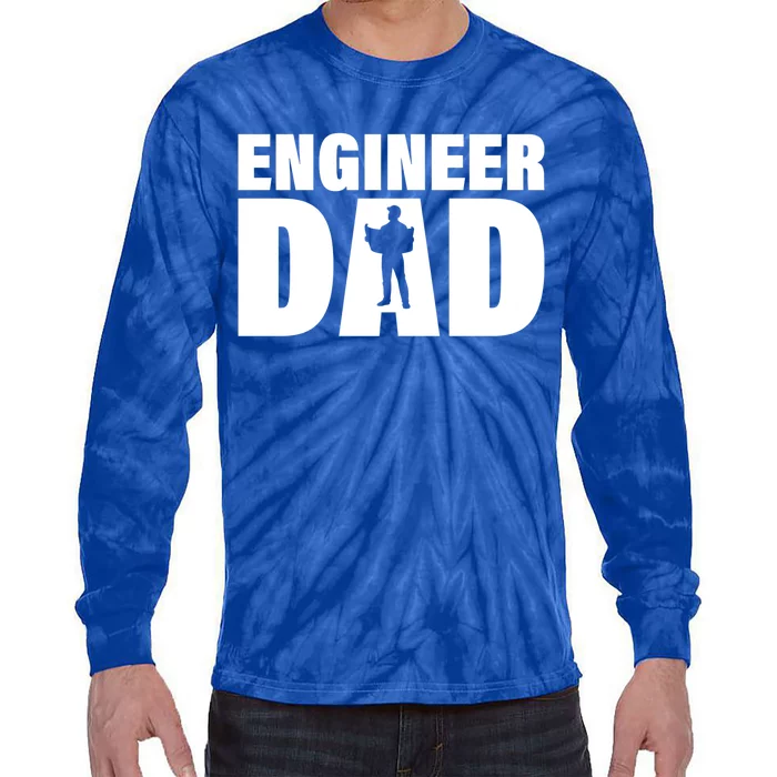 Profession Job Engineer Dad Cool Gift Tie-Dye Long Sleeve Shirt