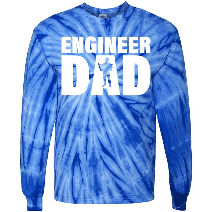 Profession Job Engineer Dad Cool Gift Tie-Dye Long Sleeve Shirt