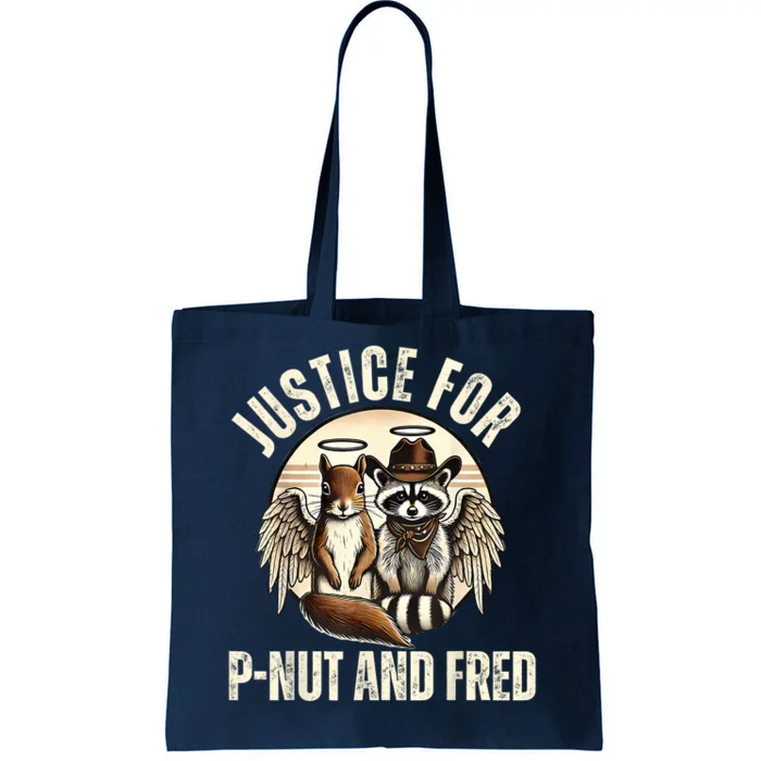 Pnut Justice For Fred The Raccoon And Peanut The Squirrel Tote Bag