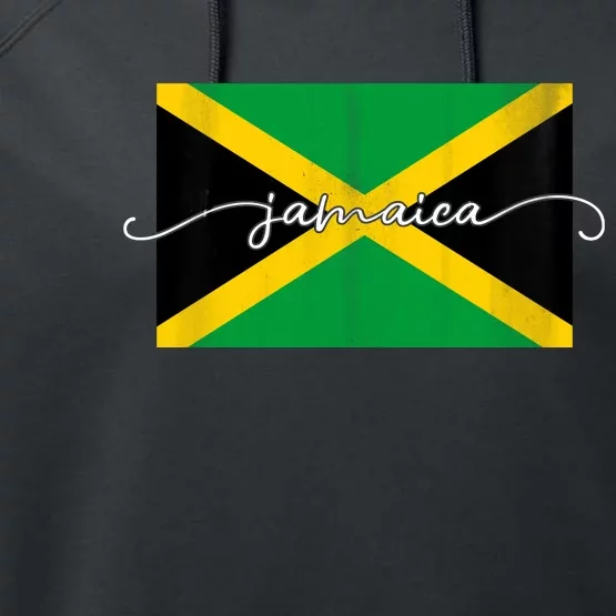 Proud Jamaican Flag Jamaica Pride Performance Fleece Hoodie