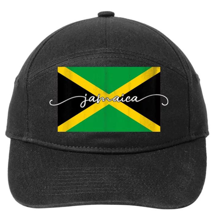 Proud Jamaican Flag Jamaica Pride 7-Panel Snapback Hat