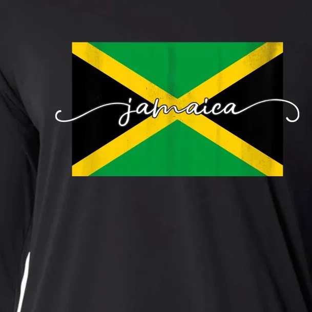 Proud Jamaican Flag Jamaica Pride Cooling Performance Long Sleeve Crew