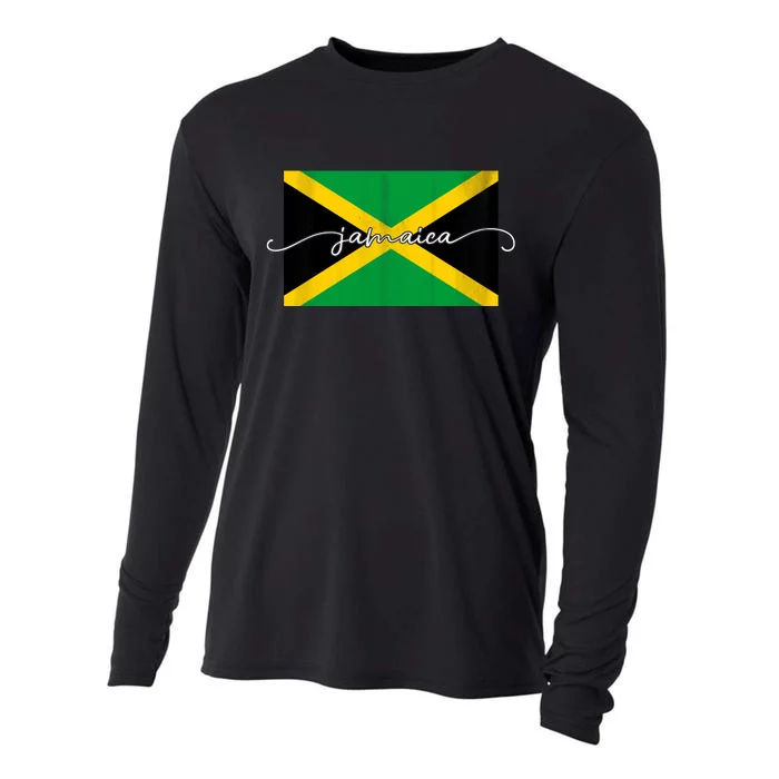 Proud Jamaican Flag Jamaica Pride Cooling Performance Long Sleeve Crew