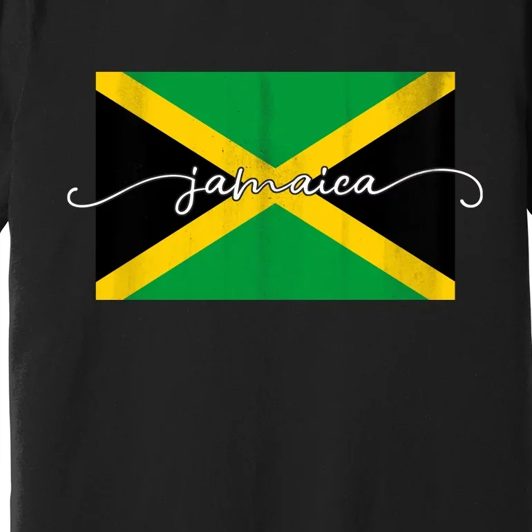 Proud Jamaican Flag Jamaica Pride Premium T-Shirt