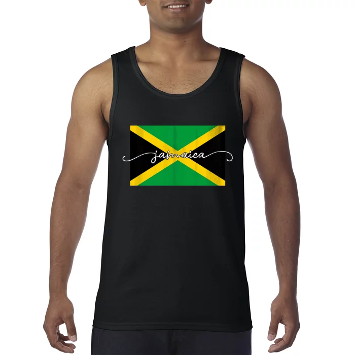 Proud Jamaican Flag Jamaica Pride Tank Top