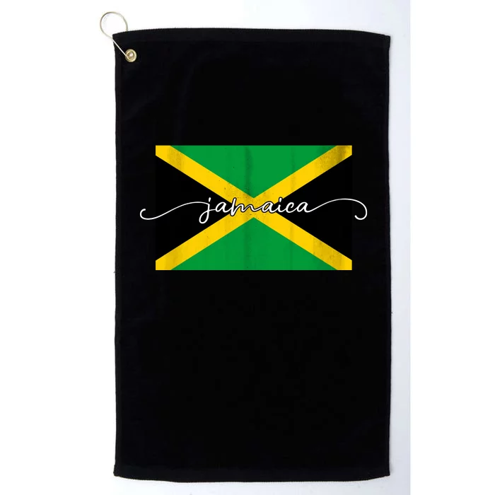 Proud Jamaican Flag Jamaica Pride Platinum Collection Golf Towel