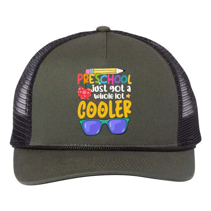 Preschool Just Got A Whole Lot Cooler Team Preschool Meaningful Gift Retro Rope Trucker Hat Cap