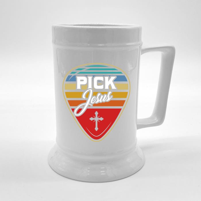 Pick Jesus Gift Front & Back Beer Stein