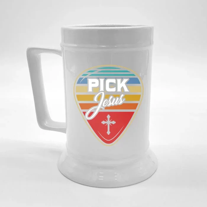 Pick Jesus Gift Front & Back Beer Stein