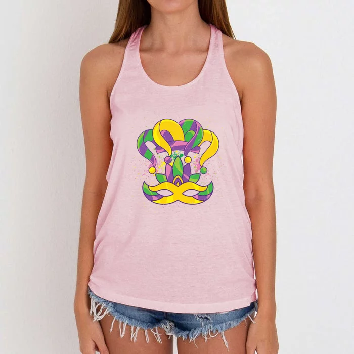 Parade Jester Hat Masquerade Carnival Costume Mardi Gras Gift Women's Knotted Racerback Tank