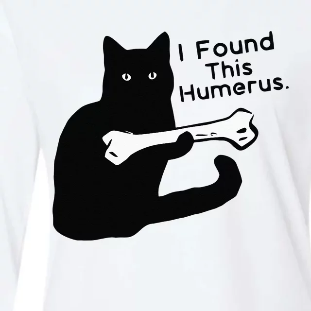 Pun Joke I Found This Humerus Humorous Cat Lover Womens Cotton Relaxed Long Sleeve T-Shirt