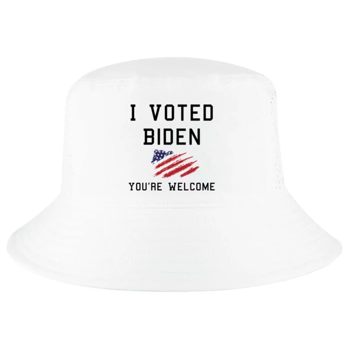 Pro Joe I Voted For Biden You're Welcome Patriotic Flag Great Gift Cool Comfort Performance Bucket Hat