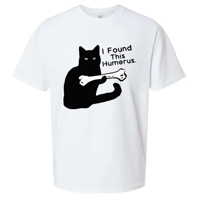 Pun Joke I Found This Humerus Humorous Cat Lover Halloween Sueded Cloud Jersey T-Shirt