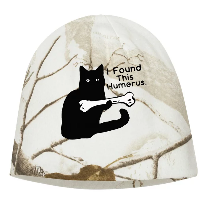 Pun Joke I Found This Humerus Humorous Cat Lover Halloween Kati - Camo Knit Beanie