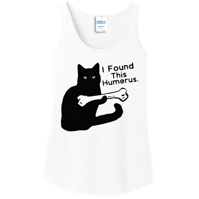 Pun Joke I Found This Humerus Humorous Cat Lover Halloween Ladies Essential Tank