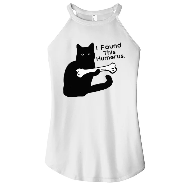 Pun Joke I Found This Humerus Humorous Cat Lover Halloween Women’s Perfect Tri Rocker Tank