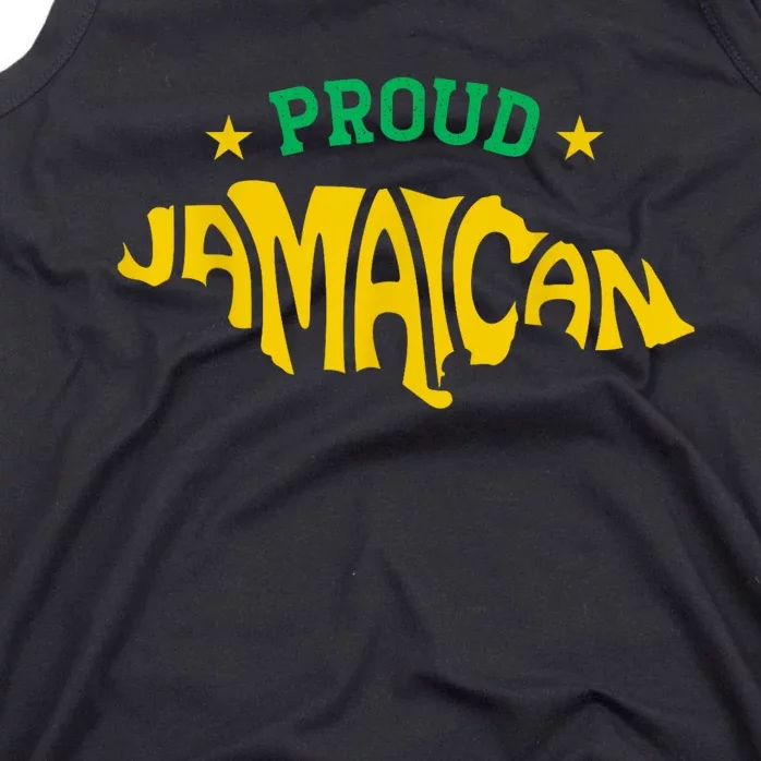 Proud Jamaican Jamaica Flag Map Souvenir Jamaican Tank Top