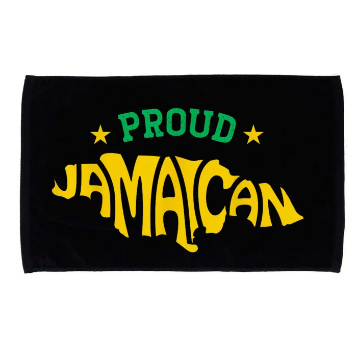 Proud Jamaican Jamaica Flag Map Souvenir Jamaican Microfiber Hand Towel