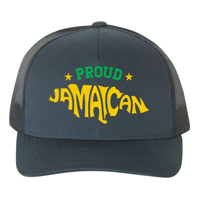 Proud Jamaican Jamaica Flag Map Souvenir Jamaican Yupoong Adult 5-Panel Trucker Hat