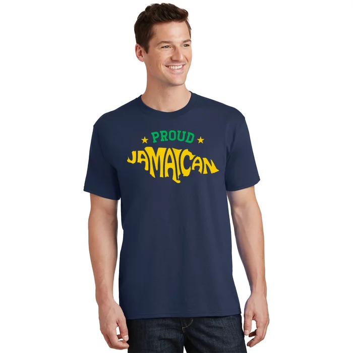 Proud Jamaican Jamaica Flag Map Souvenir Jamaican T-Shirt