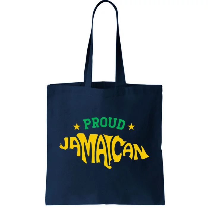 Proud Jamaican Jamaica Flag Map Souvenir Jamaican Tote Bag