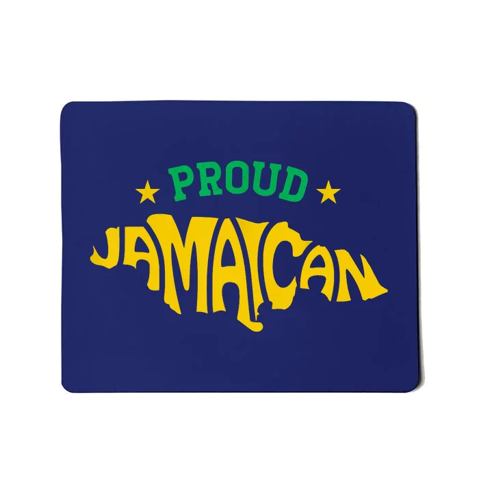 Proud Jamaican Jamaica Flag Map Souvenir Jamaican Mousepad