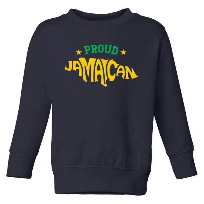 Proud Jamaican Jamaica Flag Map Souvenir Jamaican Toddler Sweatshirt