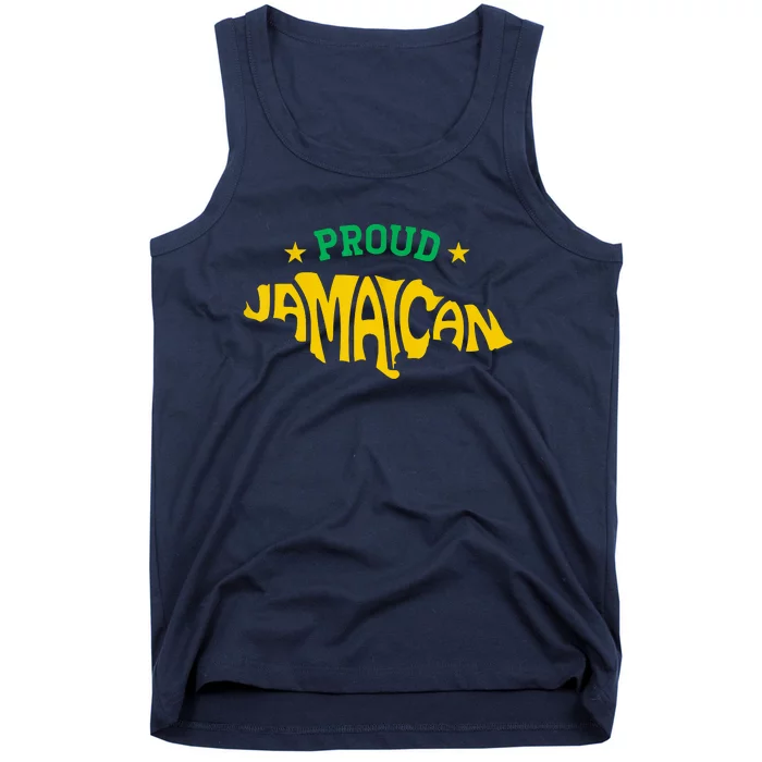 Proud Jamaican Jamaica Flag Map Souvenir Jamaican Tank Top