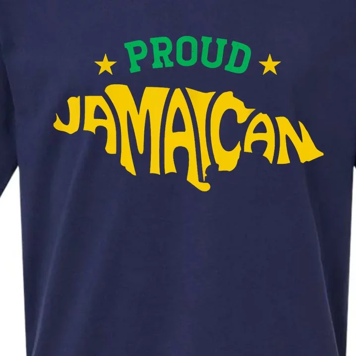 Proud Jamaican Jamaica Flag Map Souvenir Jamaican Sueded Cloud Jersey T-Shirt