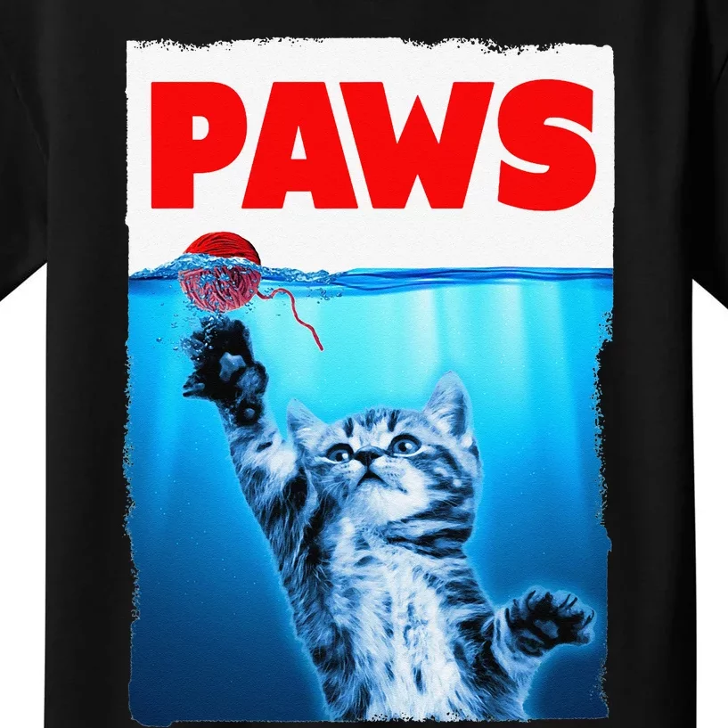 Paws Jaws Kitten Ball String For  Feline Lovers Kids T-Shirt