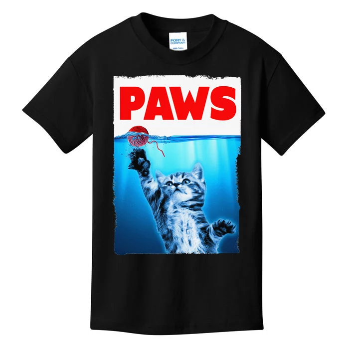 Paws Jaws Kitten Ball String For  Feline Lovers Kids T-Shirt