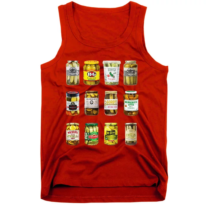 Pickle Jar Lovers Vintage Canned Pickles Canning Season Tank Top