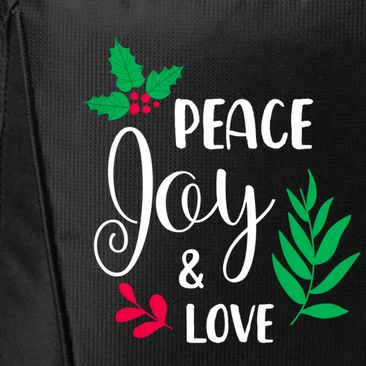 Peace Joy Love Christmas Pajama Cool Xgiftmas Wreath Great Gift City Backpack