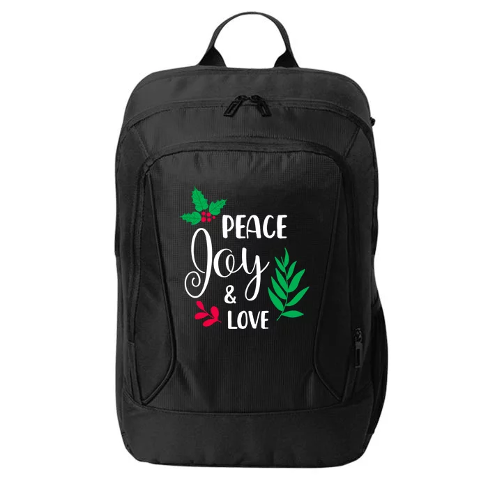 Peace Joy Love Christmas Pajama Cool Xgiftmas Wreath Great Gift City Backpack