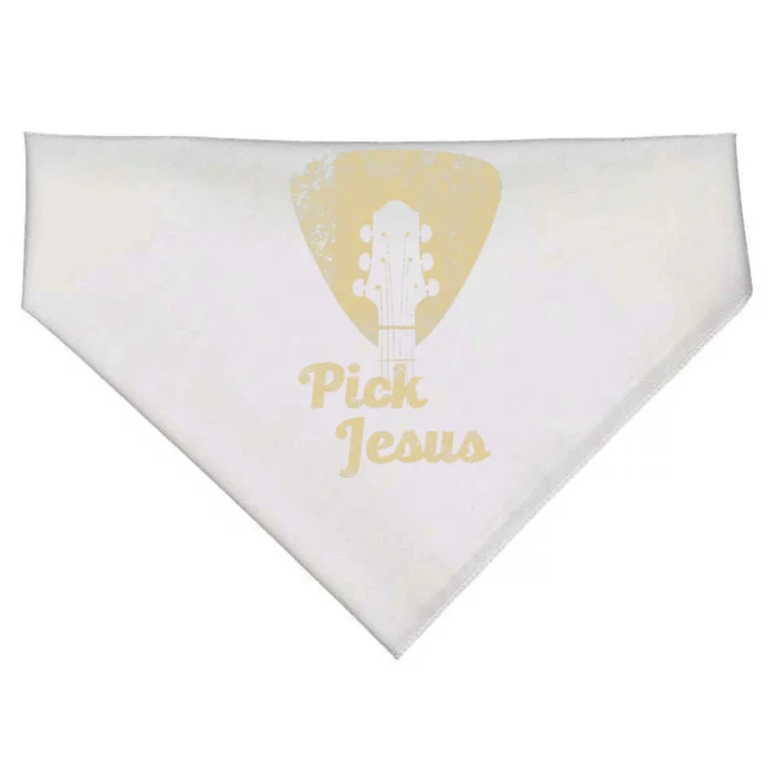 Pick Jesus Music Pastor Pastor Easter Gift USA-Made Doggie Bandana