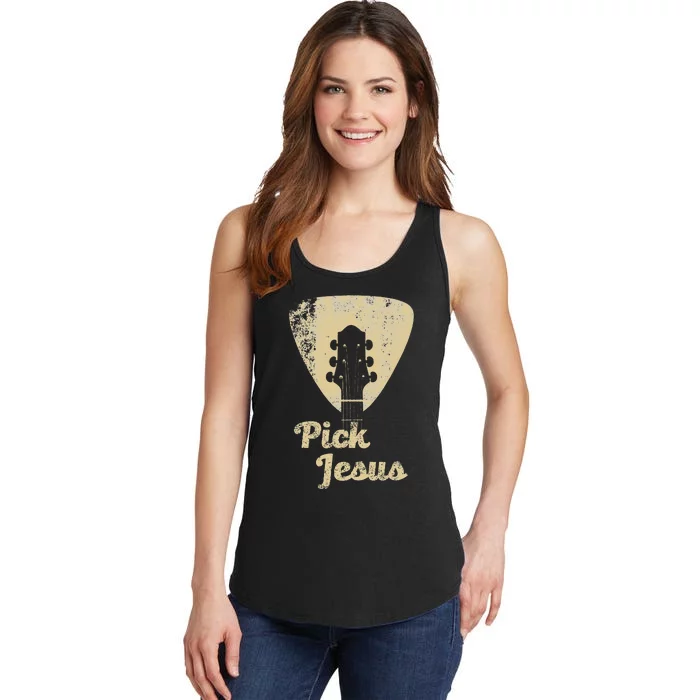 Pick Jesus Music Pastor Pastor Easter Gift Ladies Essential Tank