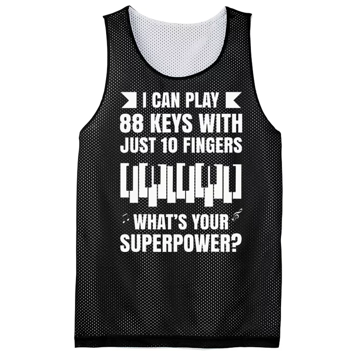 Piano Jazz Music Keyboard Composer Piano Player Mesh Reversible Basketball Jersey Tank