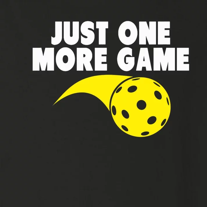 Pickleball Just One More Game Toddler Long Sleeve Shirt