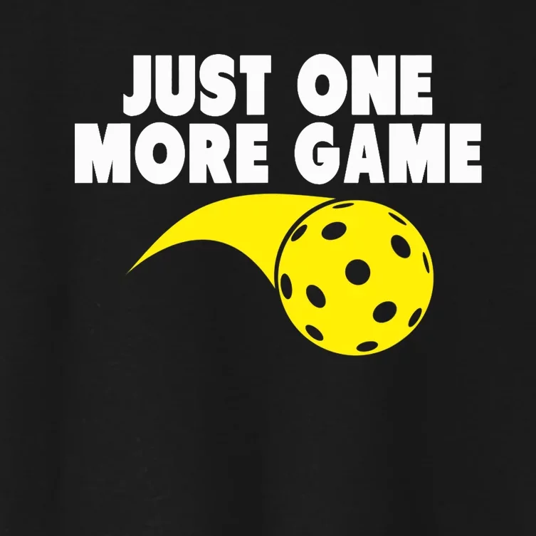 Pickleball Just One More Game Women's Crop Top Tee