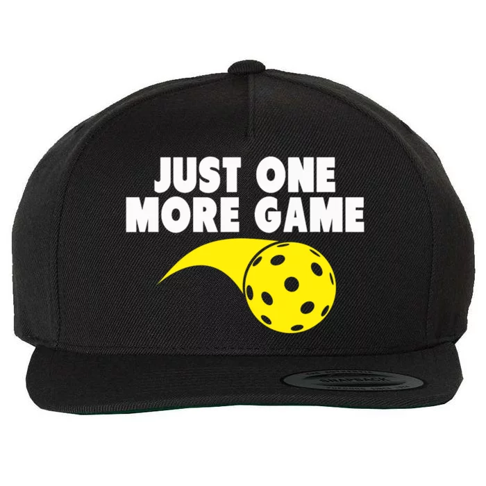 Pickleball Just One More Game Wool Snapback Cap