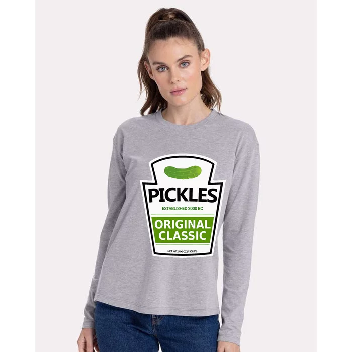 Pickle Jar Womens Cotton Relaxed Long Sleeve T-Shirt