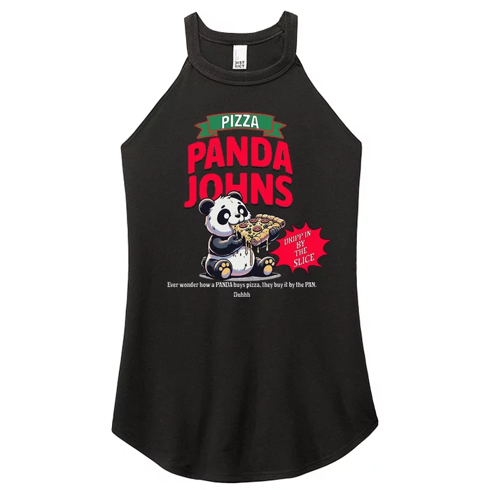 Panda Johns Pizza Lovers Women’s Perfect Tri Rocker Tank