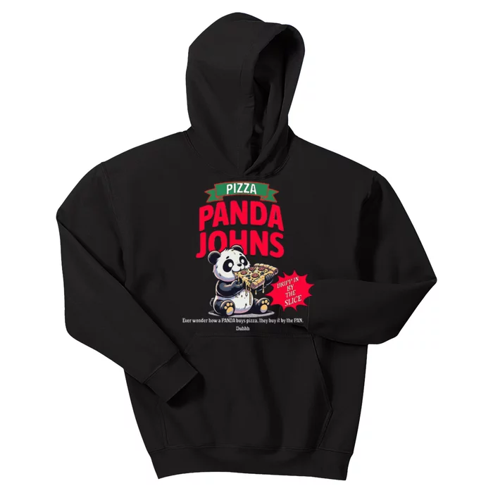 Panda Johns Pizza Lovers Kids Hoodie