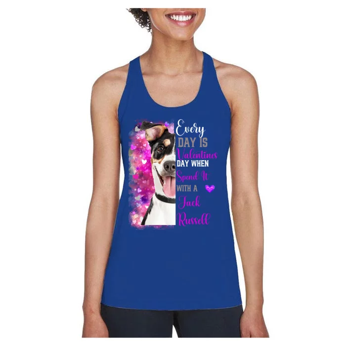 Parsons Jack Russell Mom Funny Valentines Day Dog Lovers Gift Women's Racerback Tank