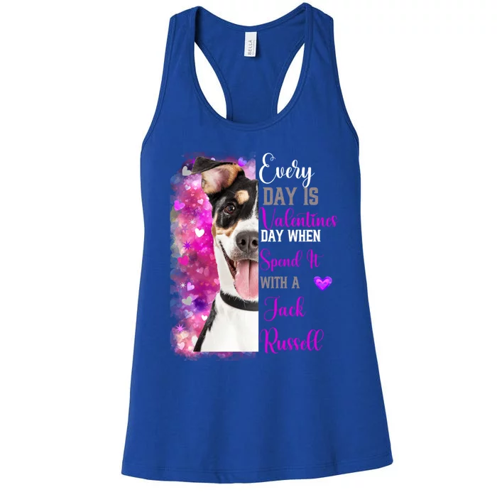 Parsons Jack Russell Mom Funny Valentines Day Dog Lovers Gift Women's Racerback Tank