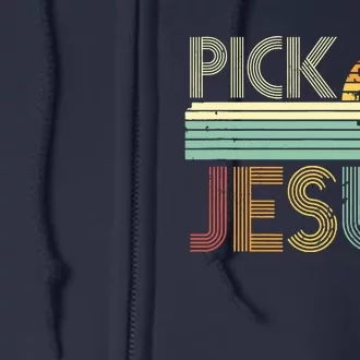 Pick Jesus Religious Musician Idea Guitar Worship Full Zip Hoodie