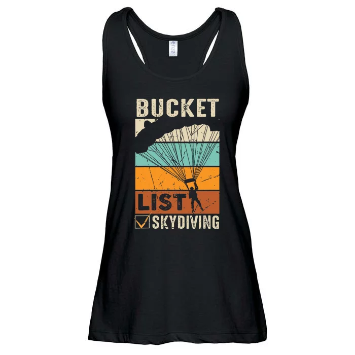 Parachute Jump Skydiver Instructor Bucket Lists Skydiving Ladies Essential Flowy Tank